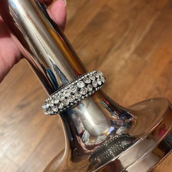 NWT SILVER DIAMOND TRIM CAND STICK HOLDER - Picture 4 of 7